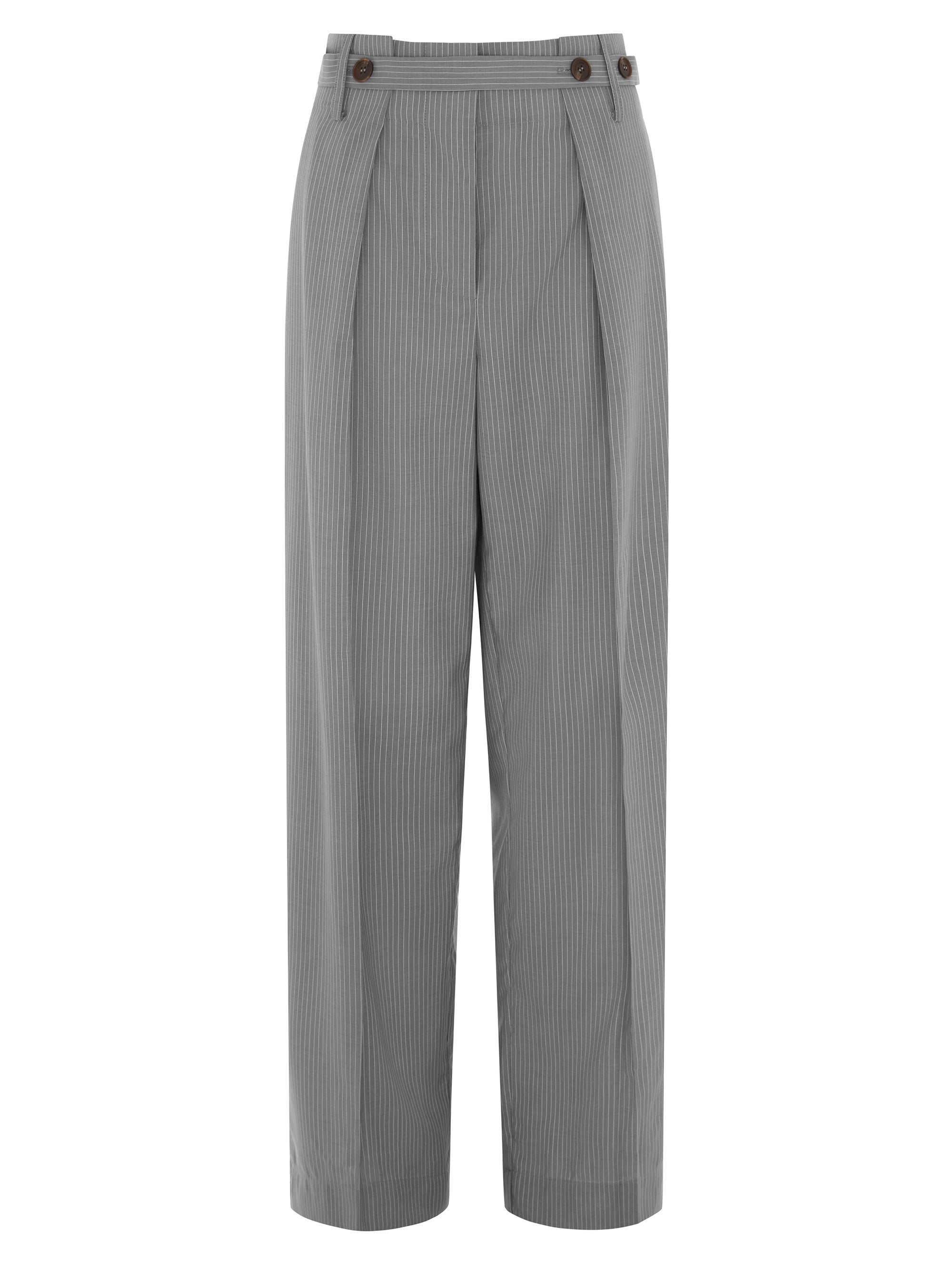 Diane Trousers Grey and White Stripe